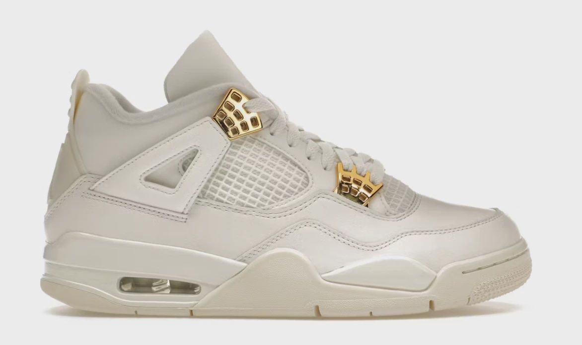 Air Jordan 4 Retro Metallic Gold (Women's) • Brand New [5946]