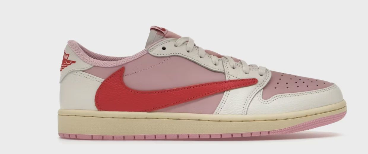 Air Jordan 1 Retro Low Original SP Travis Scott Sail Tropical Pink • Brand New [3528]