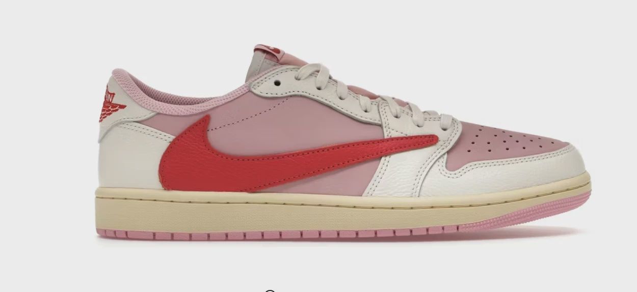 Air Jordan 1 Retro Low Original SP Travis Scott Sail Tropical Pink • Brand New [9677]