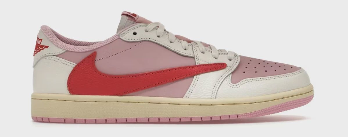 Air Jordan 1 Retro Low Original SP Travis Scott Sail Tropical Pink • Brand New [6325]