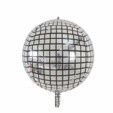 4D Disco foil balloon, Colour: Silver, Type: Disco ball