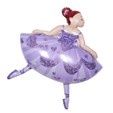 Ballerina girl, Colour: Purple, Type: Purple foil balloon