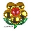 Flower, Colour: Gold-Green, Type: Flower foil balloon