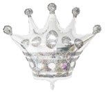 Large crown, Colour: Silver, Type: Silver foil ballooon