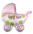 Mini stroller, Colour: Pink, Type: Pink foil balloon
