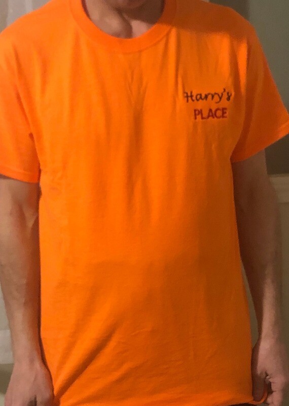 Harry&#39;s Logo embroidered T-Shirt - Various Sizes, Size: Small, Color: Neon Orange