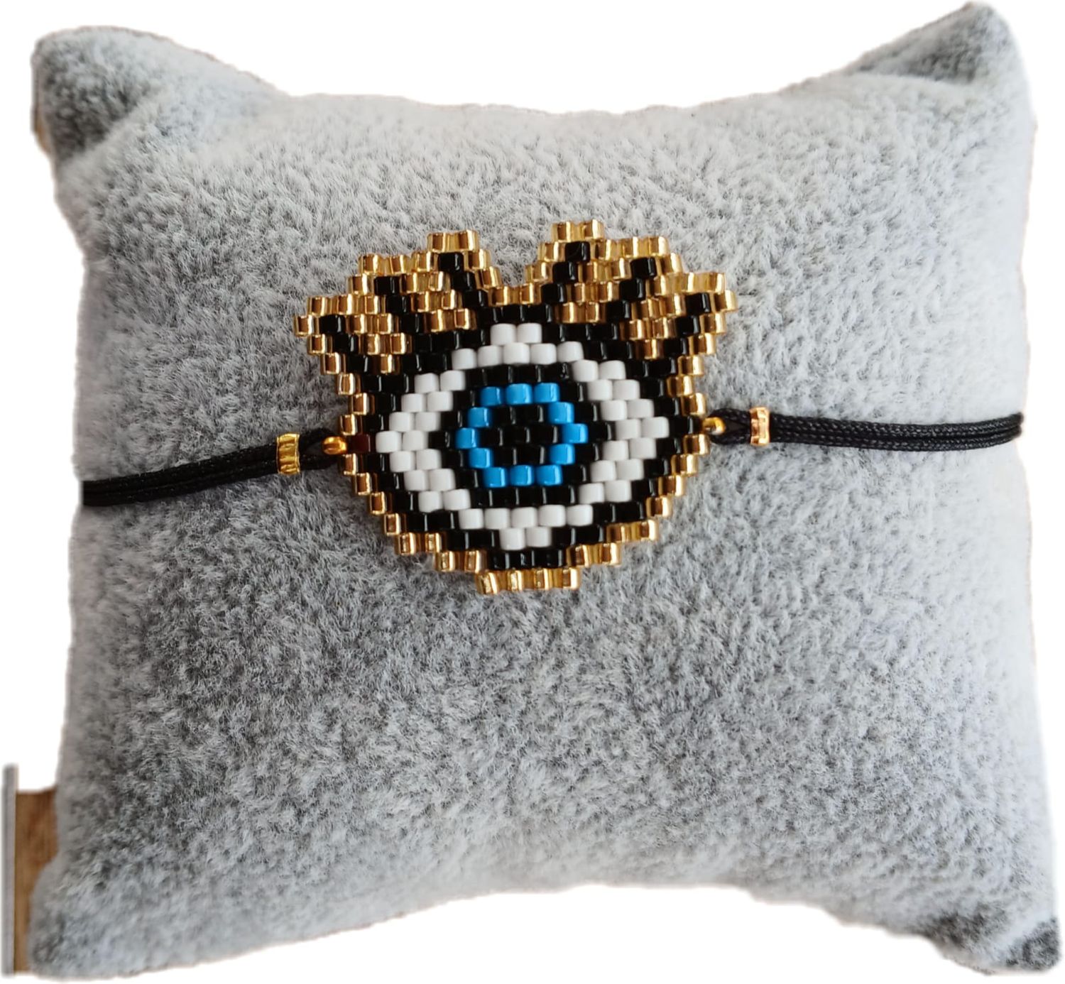 Pulsera de ojo bordado en delica