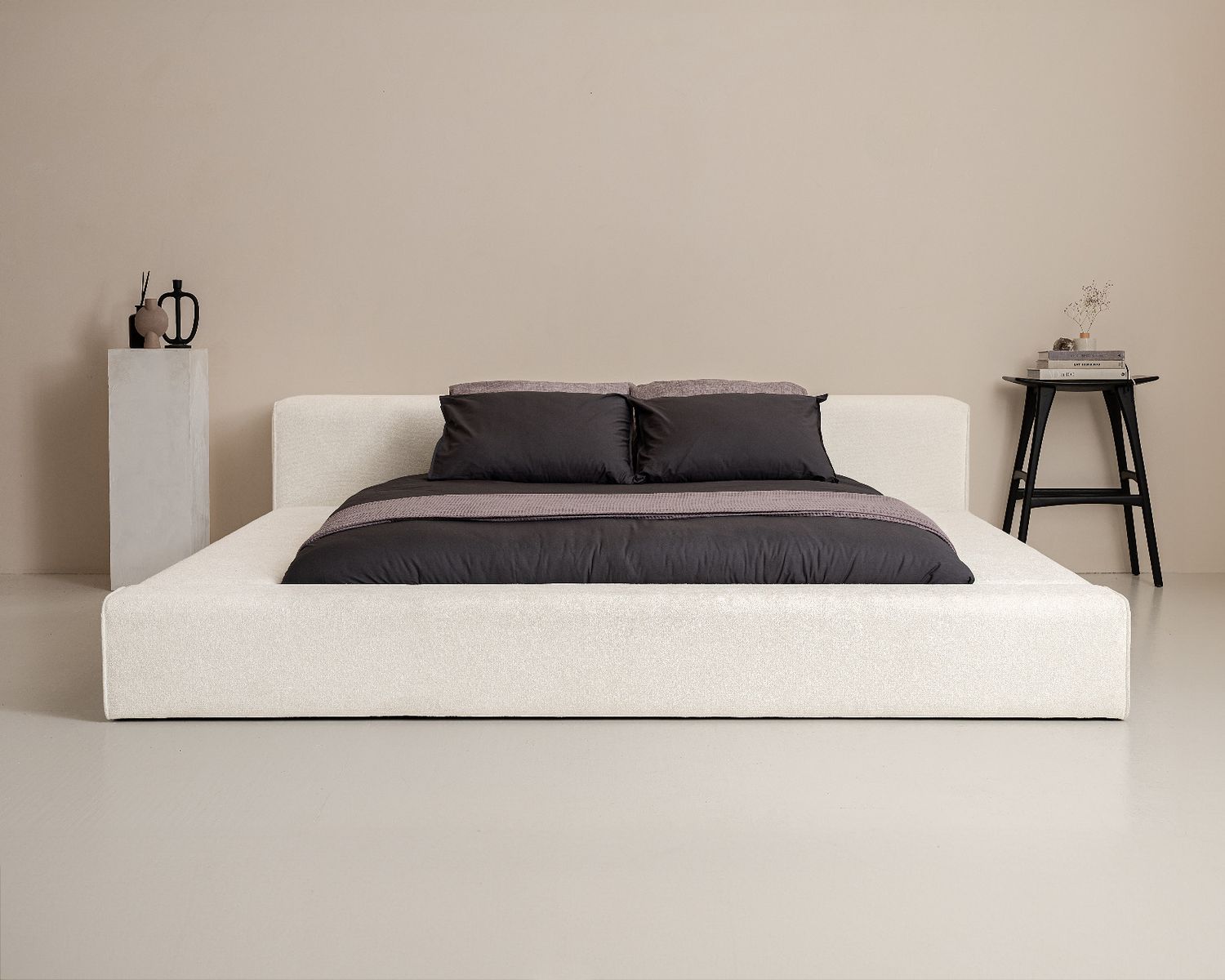 Cama de diseño Pals Beige Teddy-Bouclé