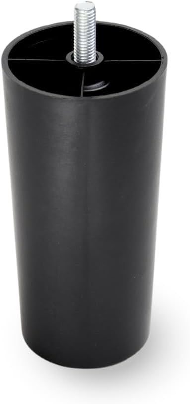 Standaard zwarte ronde poten, 12 cm
