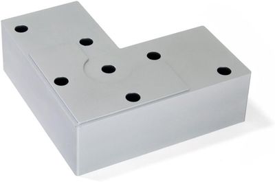 Zilverkleurige hoekpoten, 4 cm