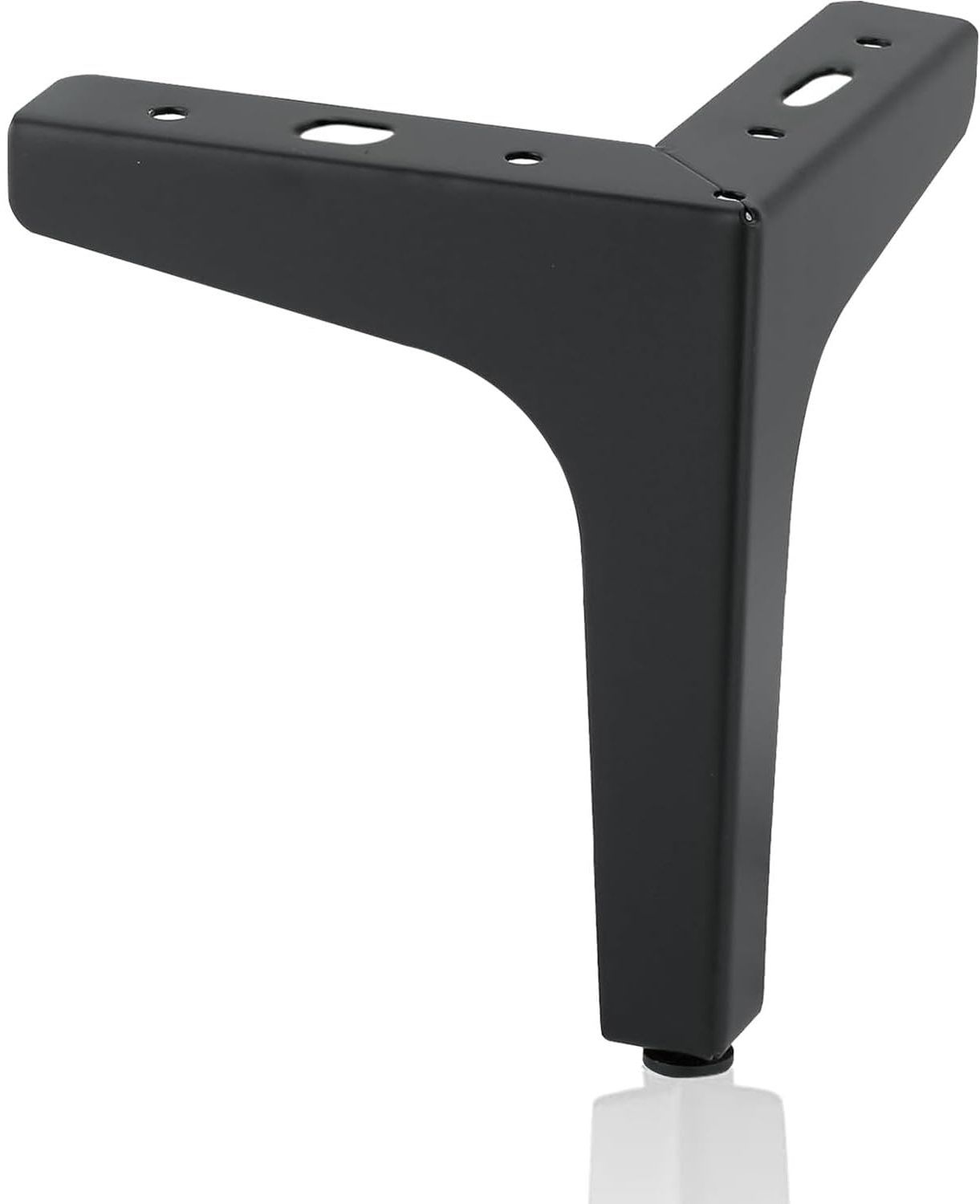 Zwarte Stalen hoekpoten, 12 cm