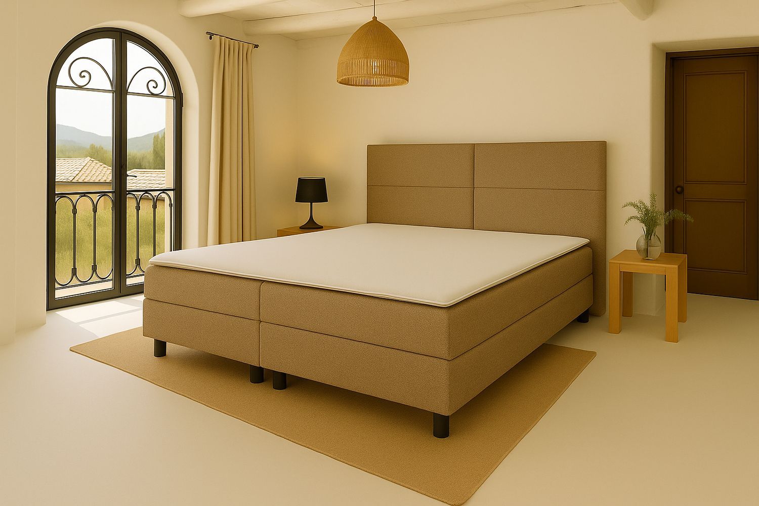 Nerja Comfort Box Spring, Colour: Beige