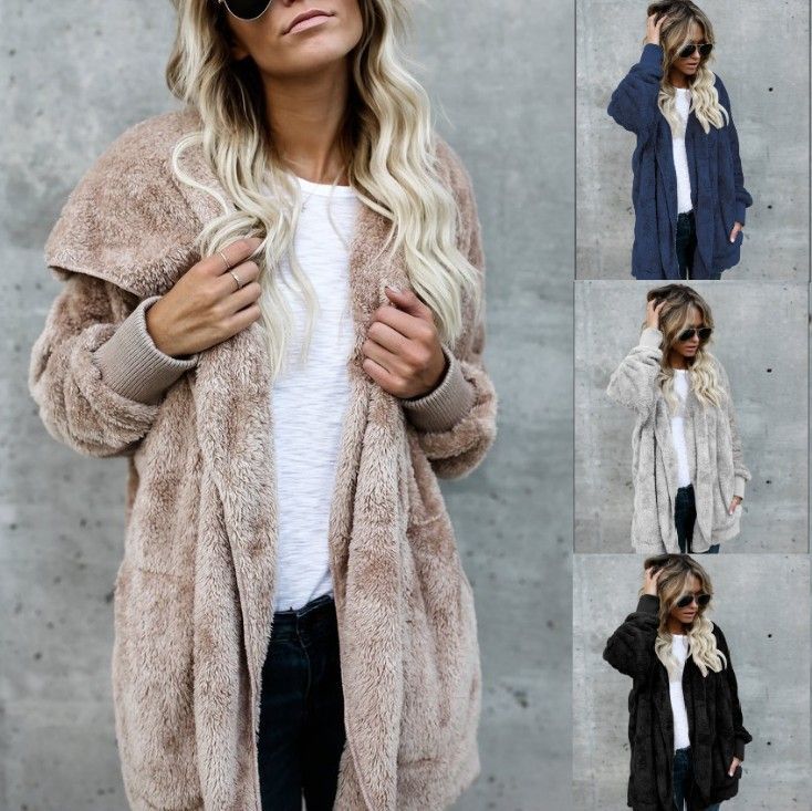 Autumn And Winter Furry Warm Cotton Coat&#39;