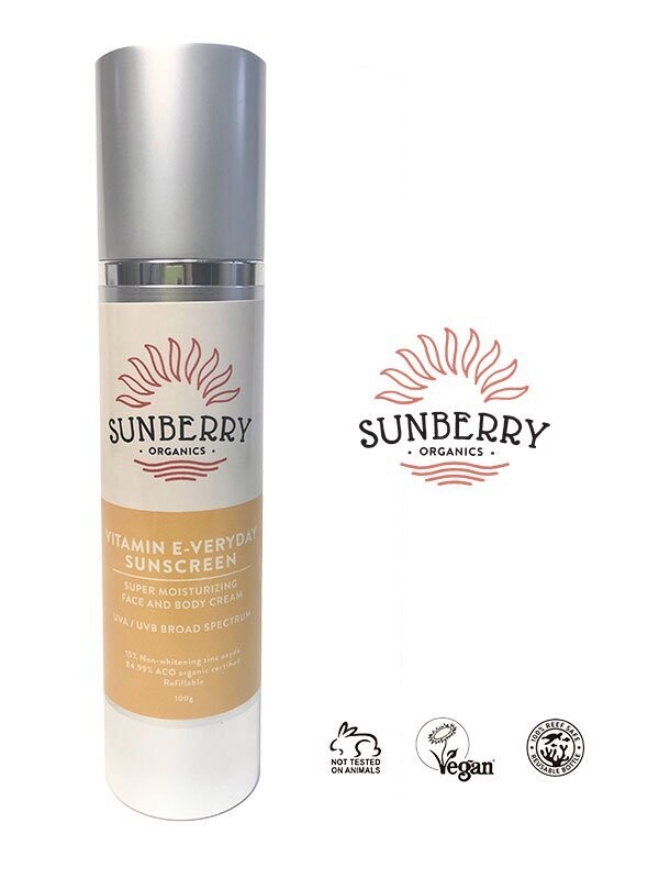 【Daily】SUNBERRY ORGANICS Vitamin E-veryday Sunscreen Anti-Aging Cream