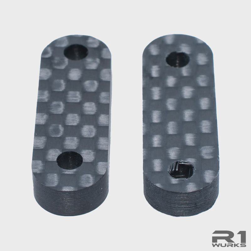 R1WURKS DC1 Carbon Fiber Front Cross Bar Riser Set