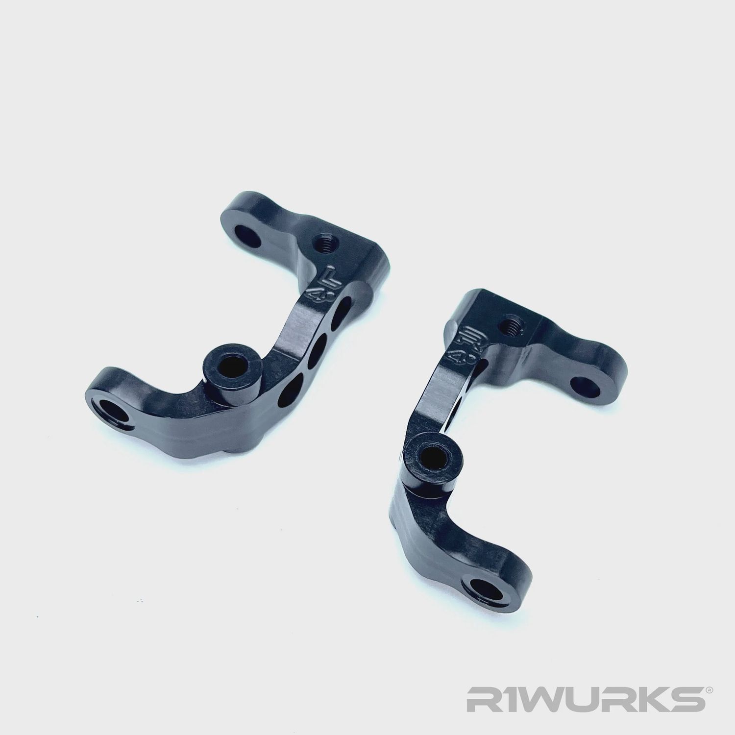 R1WURKS DC1 Aluminum Direct Mount C-Hub (4 Degree Caster Angle), Color: Black