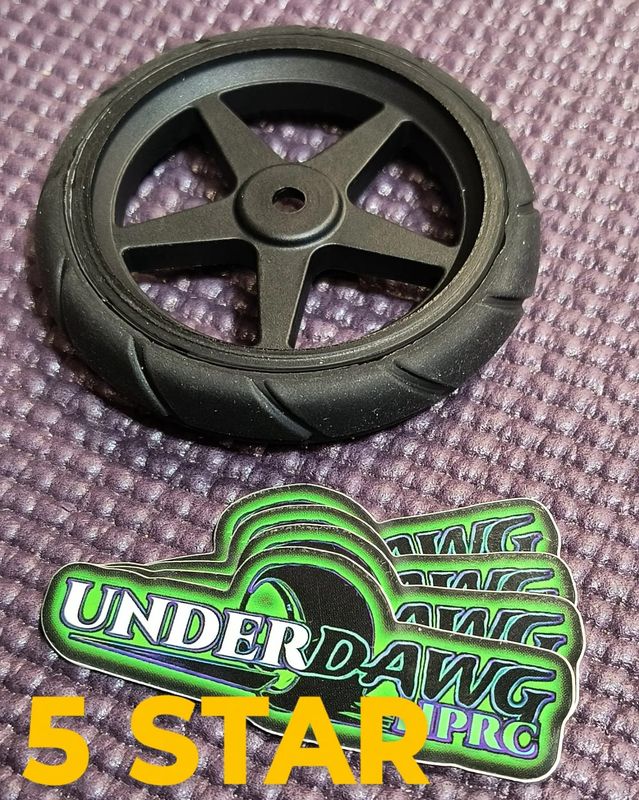 UnderDawg Front 5 Star Wheels and Tires (Pair)
