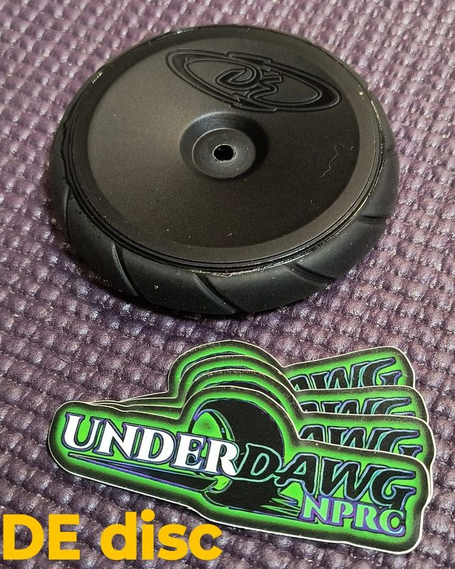 UnderDawg Front DE Black Skinny Wheels and Tires (Pair)