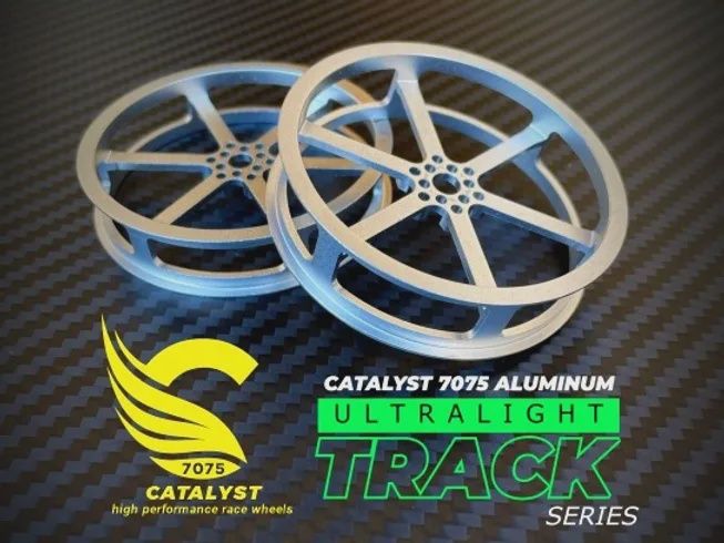 Catalyst 7075 Aluminum TRACK Series Front Drag Wheels (2)  narrow width (mid crown)
