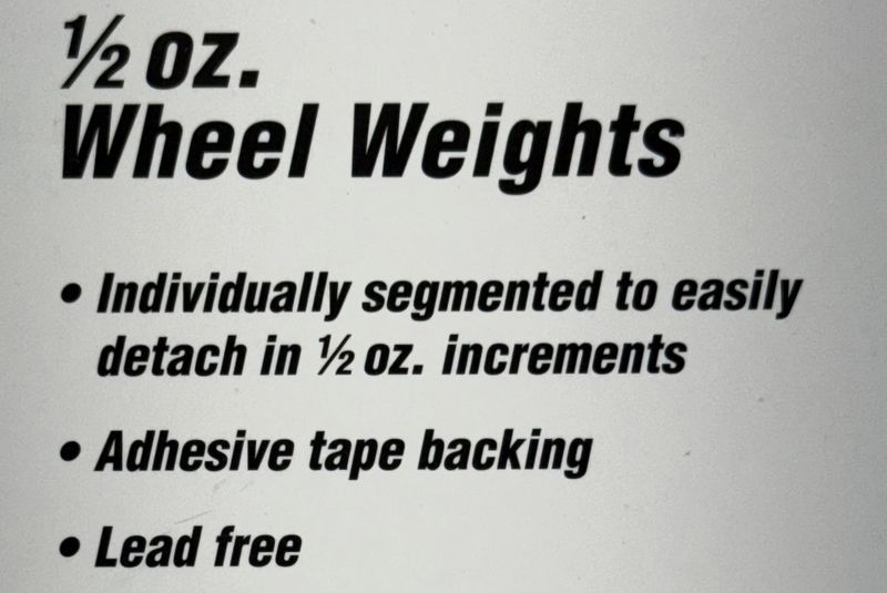 1\2 oz Stick on Weights (4)