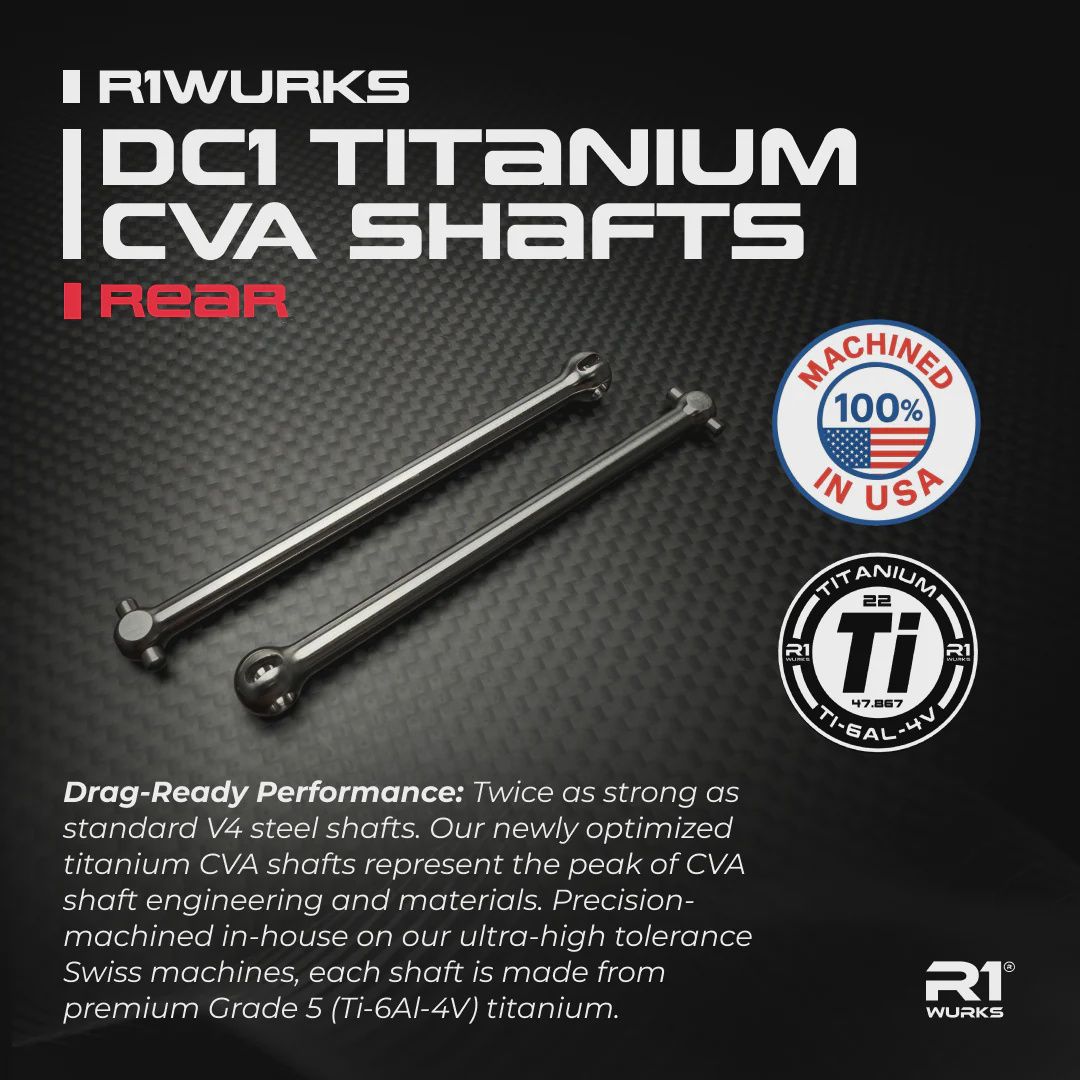 R1WURKS DC1 DC1.2 Titanium CVA Shafts