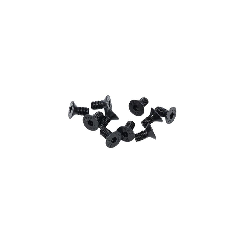 M3 Flat Head Hex Socket Cap Bolts Screws , Black Alloy Steel, M3x(4mm/6mm/8mm/10mm/12mm) (Black)