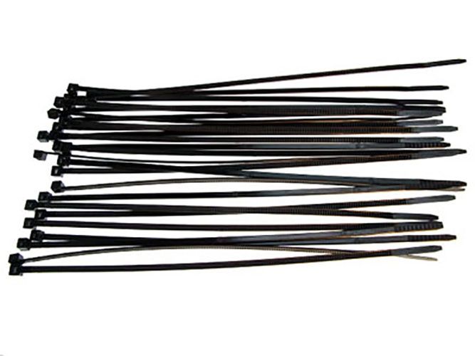 7 1/2&quot; Black Tie Wraps (25)