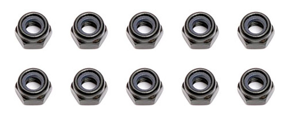 M4 Locknuts, Black (10)