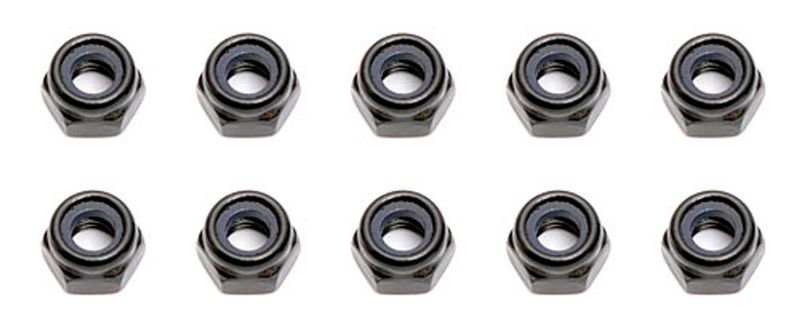 M4 Locknuts, Black (10)