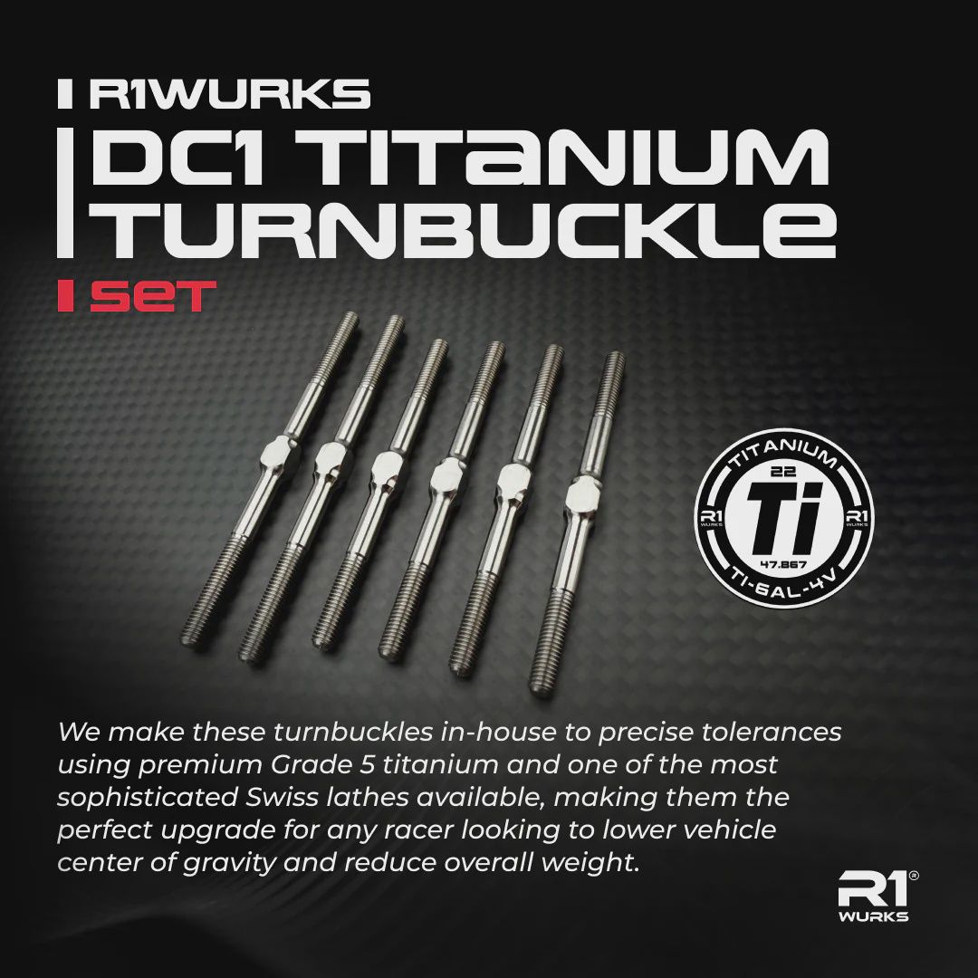 R1WURKS DC1 Titanium Turnbuckle Set