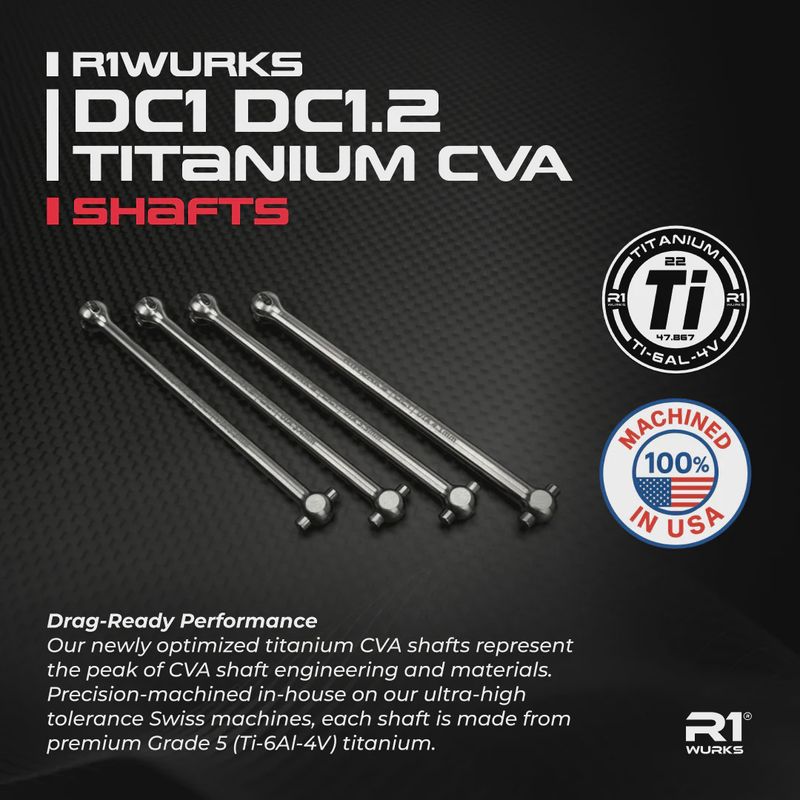 R1WURKS DC1 DC1.2 Titanium CVA Shafts