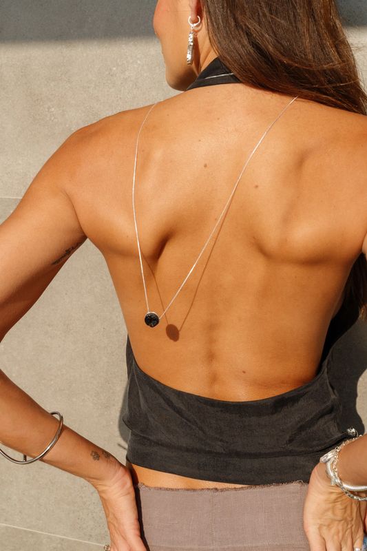 Cosmic Crystal and Black Tourmaline Scapular in Gold