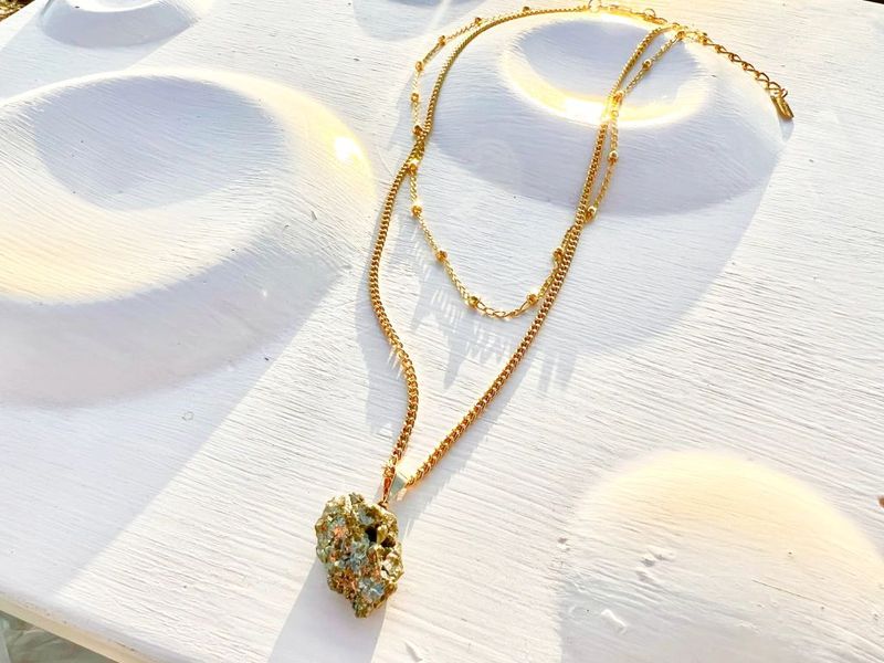 Kala Pyrite Necklace Gold