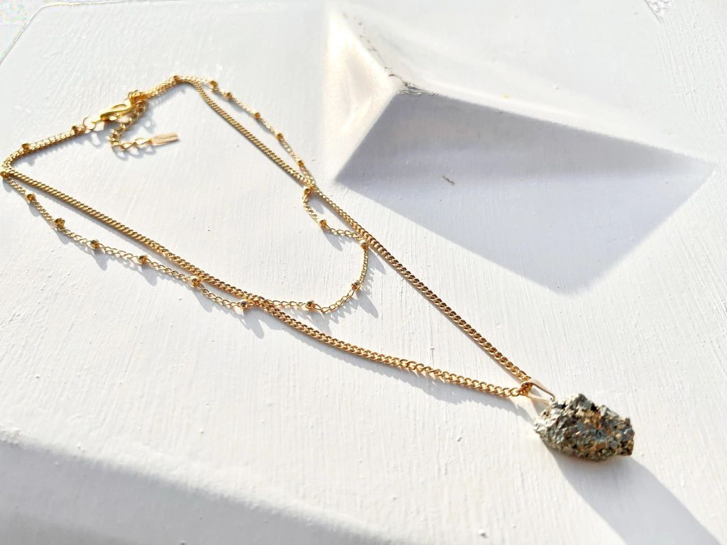 Kala Pyrite Necklace Gold