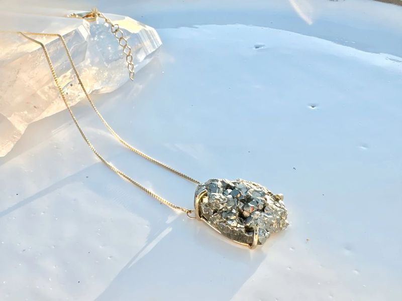 Lyon Pyrite Necklace Gold