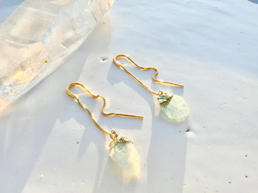 Dilly Earring Aquamarine Gold