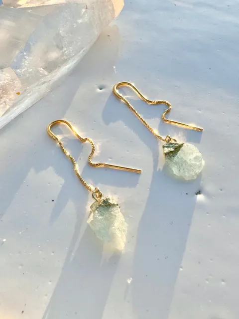 Dilly Earring Aquamarine Gold