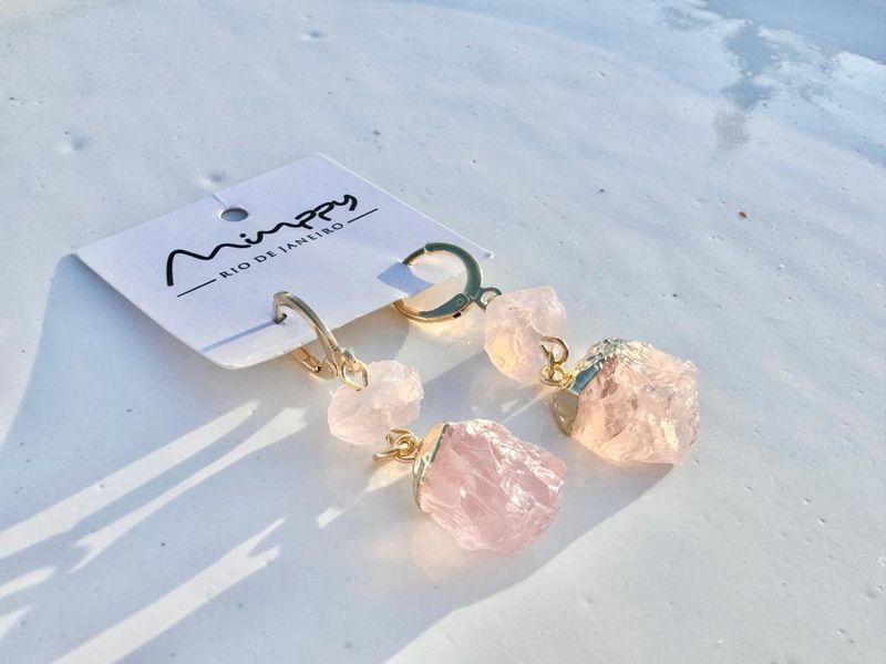 Trinity Ring Rose Quartz Gold