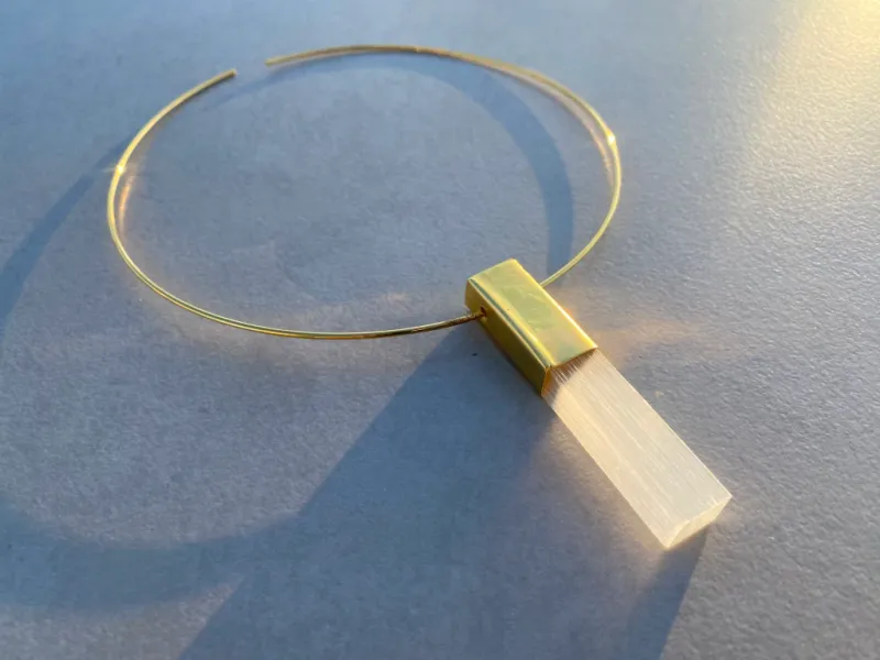Tokyo Selenite Gold Necklace