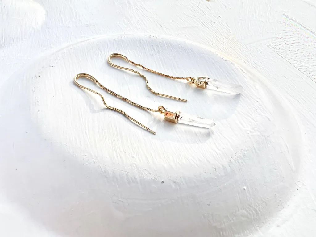 Brinco Dilly Cristal dourado