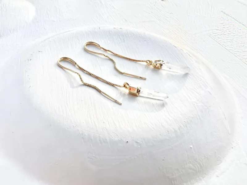 Brinco Dilly Cristal dourado