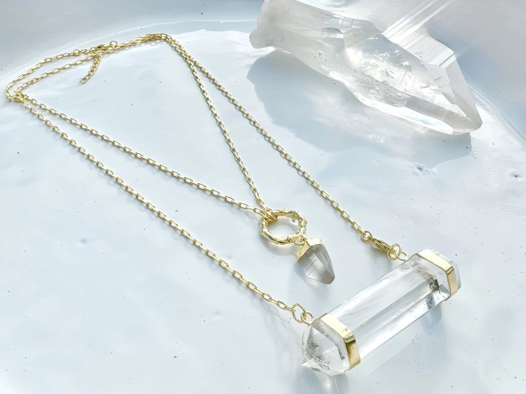 Colar 4 em 1 Prana Cristal dourado
