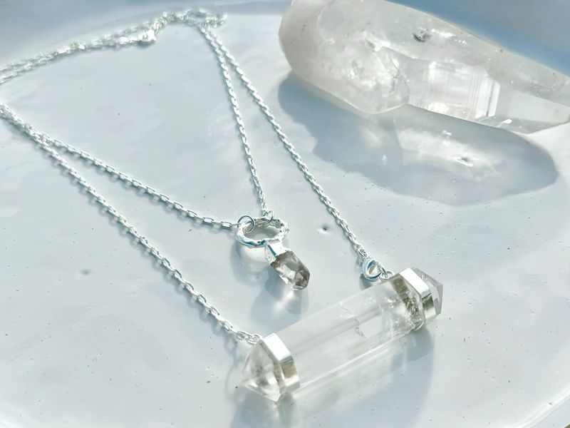 Colar 4 em 1 Prana Cristal prateado