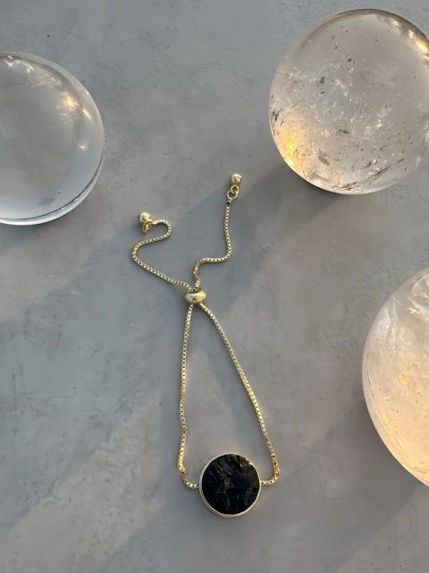 Cosmic Black Tourmaline Bracelet in Gold
