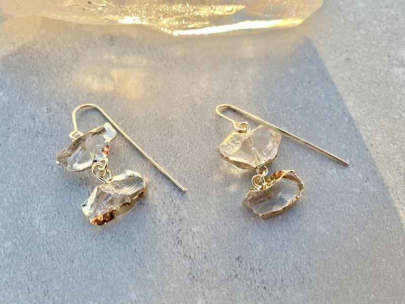Brinco Eleva Cristal dourado