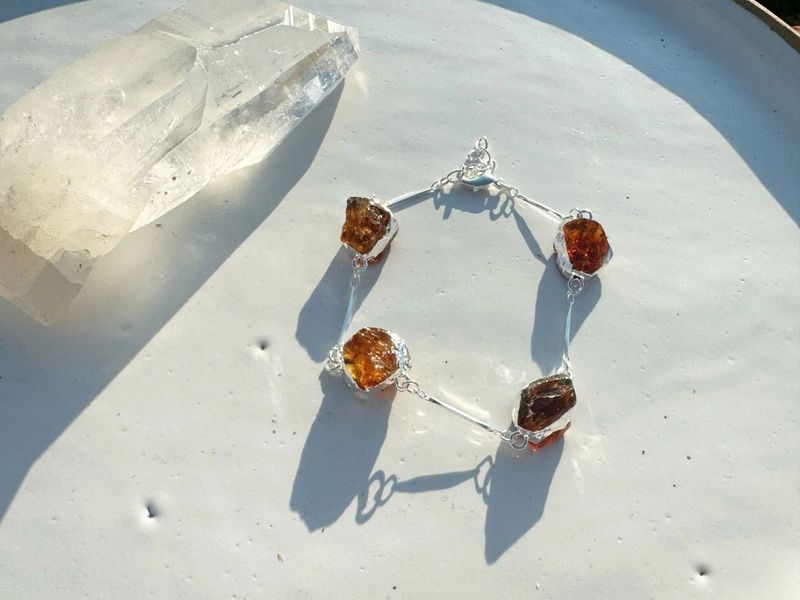 Eleva Citrine Silver Bracelet