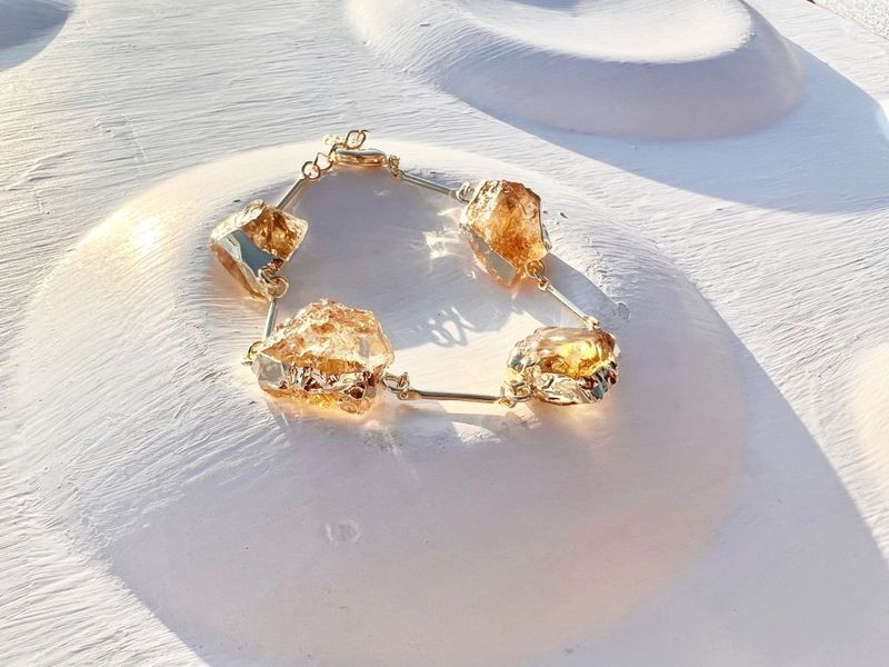Eleva Citrine Gold Bracelet