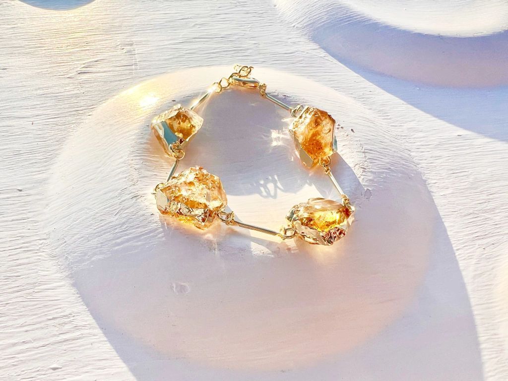 Pulseira Eleva citrino dourado