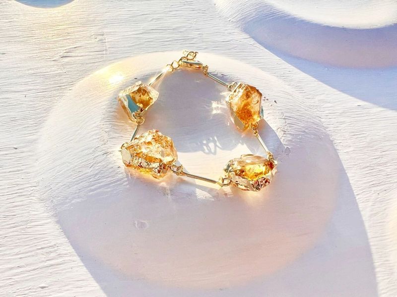 Pulseira Eleva citrino dourado