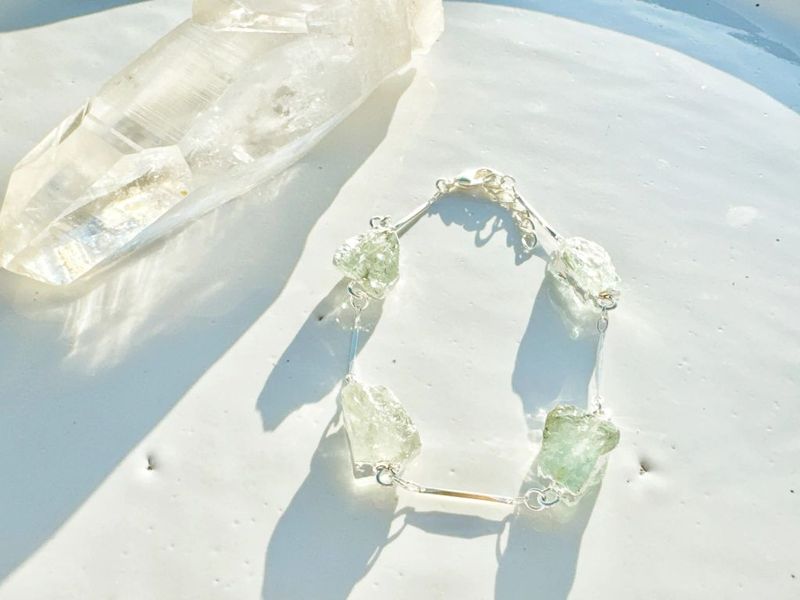Pulseira Eleva Água-marinha prateado